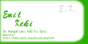 emil keki business card